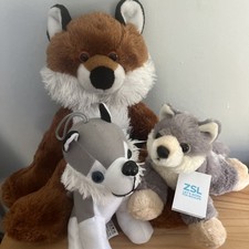 Fox Wolf Soft Toy bundle Teddy Tastic ZSL