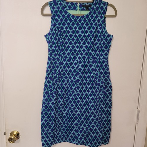 Lands end dress blue green - lands', 6p