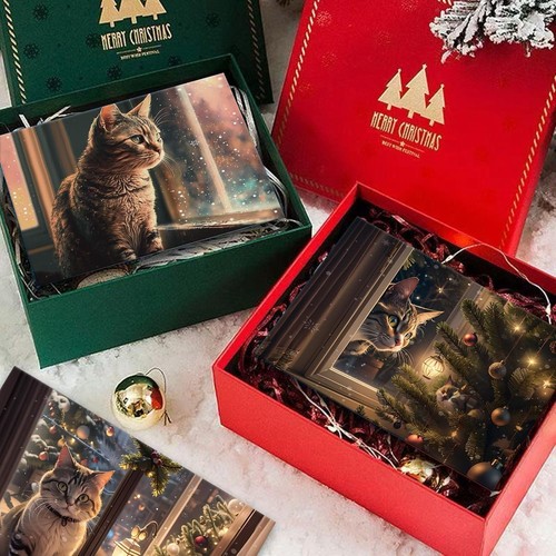 Boxed cat christmas - boxed,