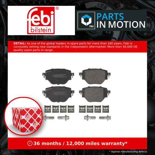 Brake pads set rear - pads, 180630