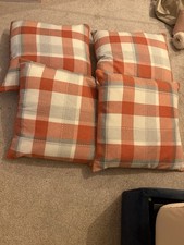 Four Large Orange Checked