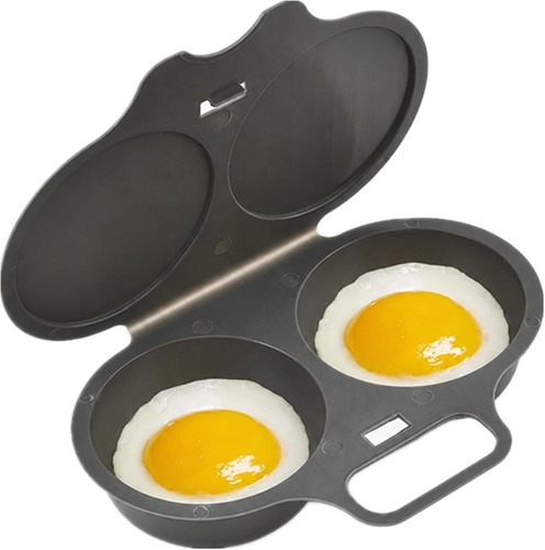 Microwave egg poacher with lid - with,