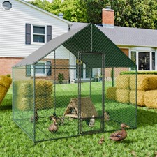Jumbo Large Chicken Coop Cage Pen Hens Waterfowl Enclosure Poultry Oxford Cover