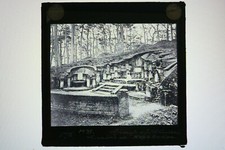China, Group Of Chinese Graves, Antique Magic Lantern Slide