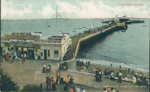 Clacton sea pier - from, cliff