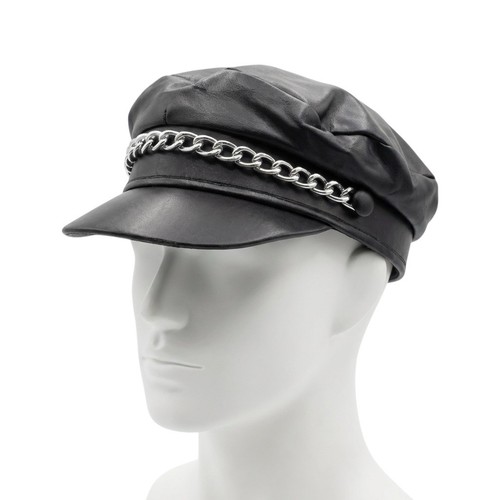 Vintage black faux leather - black,