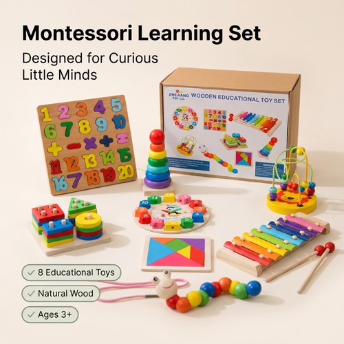 Montessori inspired wooden toy - inspired,