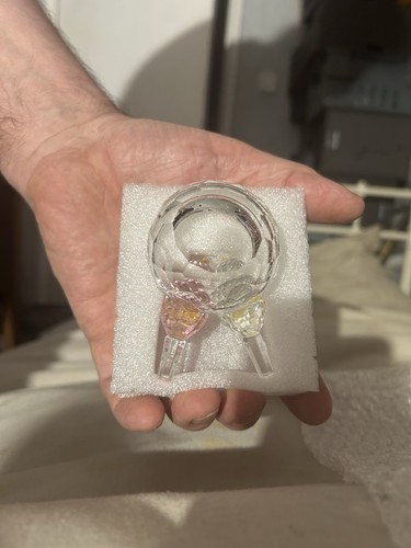 Clear glass horse head - clear,