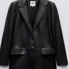 ZARA Women's Black Faux