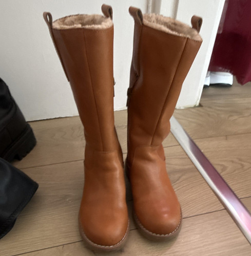 Next brown leather knee high - leather,