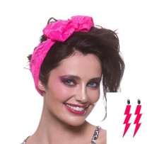 Neon pink head scarf band - pink,
