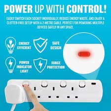 4 WAY GANG EXTENSION LEAD