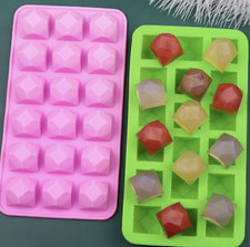 3D Silicone Diamond Chocolate Candy Mould Cake Cookies Ice Cube Jelly Tray Mold