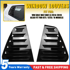 2x Glossy Shutter Window Louver Vent Cover Trim For VW GOLF MK7 MK7.5 GTI GTD
