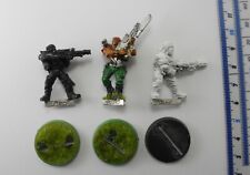 3 CATACHAN JUNGLE FIGHTERS Metal Astra Militarum Imperial Guard 40K 1990s L4e
