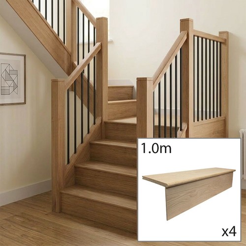 Solid oak stair cladding 0m - solid,