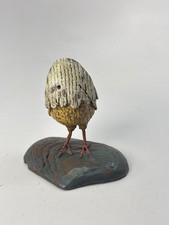 Vintage American Chestnut Folk Art ”SONNY" Baby Chicken Hatching Egg Easter Wood