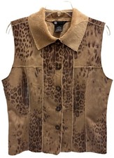 Vtg Carol Little Womens Faux