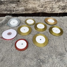 9 Rolls 0.24 Inch Glitter Colourful Gold Red Gold Silver Red Merry Christmas