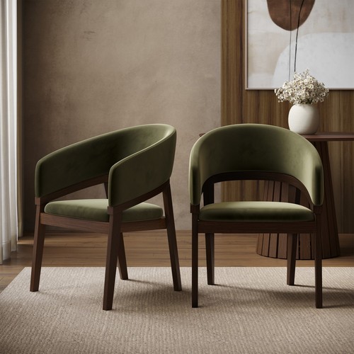 Set walnut olive green - of,