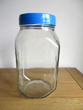 SWEET JAR CADBURY ROSES GLASS SWEET STORAGE WITH LID 9.5" TALL GOOD CONDITION