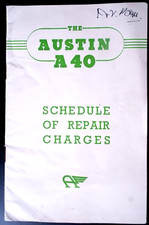 AUSTIN A40 SCHEDULE of REPAIR