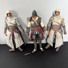 3 Assassins Creed  figures Ezio Auditore Toy Movable PS Xbox Game Figure 6” 