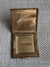 Vintage Woman’s Make Up Compact - Zenette of England. Heavy gold coloured metal.