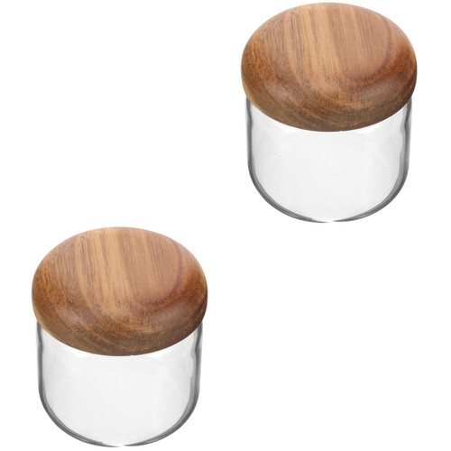 2pcs reusable glass - 2pcs, canisters