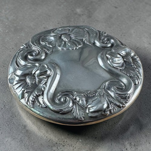 Vintage floral hand mirror - hand,
