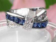 Sapphire crossover ring