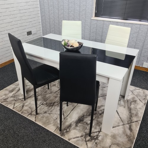 Black white wooden dining - wooden,