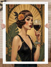 Flapper Girl Cocktail Poster