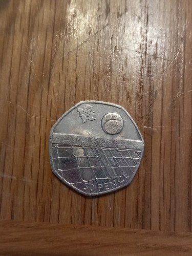 Olympic 50p tennis coin - tennis, london