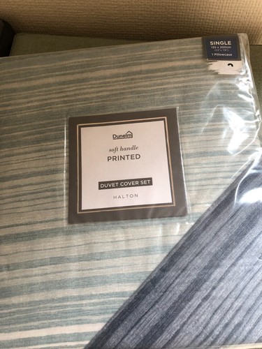Dunelm blue stripe single - dunelm,