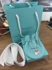 Genuine Tiffany & Co Mini Heart Pink Enamel Heart Necklace Sterling Silver Boxed