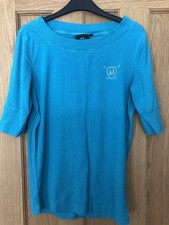 HV Polo Boat Neck Top. Teal Green. Size XL Fit 14/16