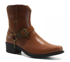 ShuCentre Mens Zip Cuban Heel