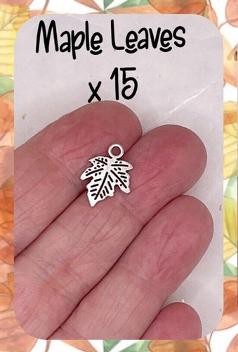 Leaf acorn charms - leaf,