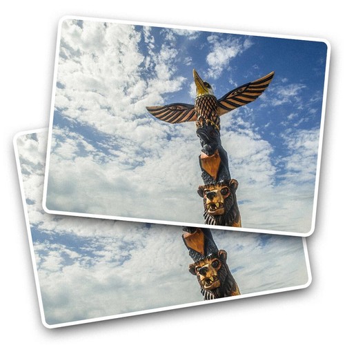 Vinyl sticker wooden totem - vinyl,