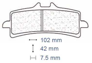 Front brake pads - pads, carbon