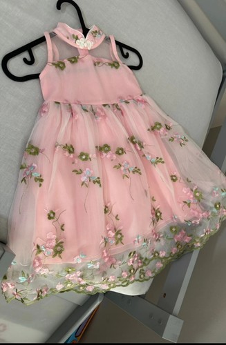 Girls pink party dress - girls,