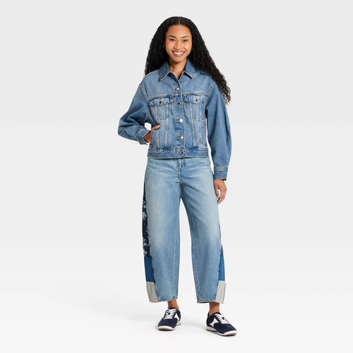 Women bandana print denim - women,