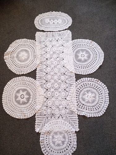 Piece vintage table doilies - piece,