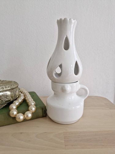 White ceramic candle lamp tea - lamp,
