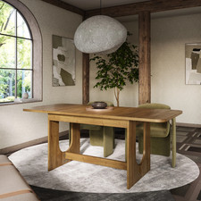 Furneo Teramo - Dark Oak Effect, Modern Extending Dining Table, 140cm - 200cm