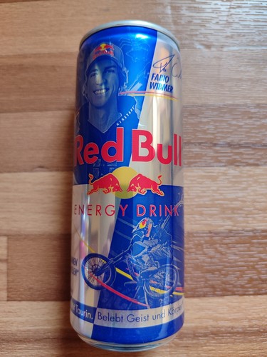 Red bull can fabio wibmer - red,