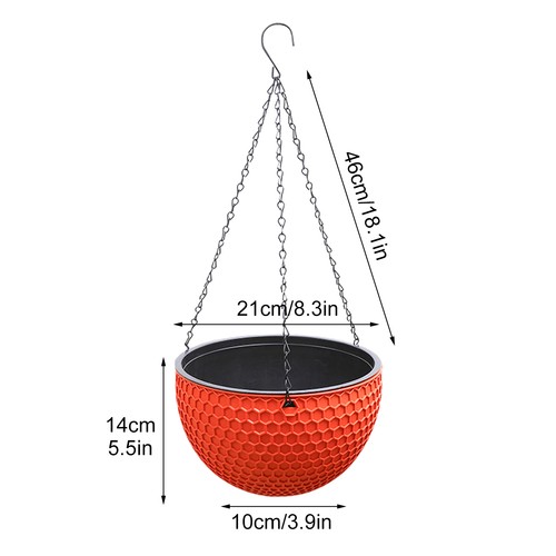 White rattan hanging - rattan, planter
