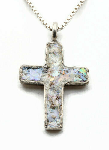 Antique roman glass - glass, cross