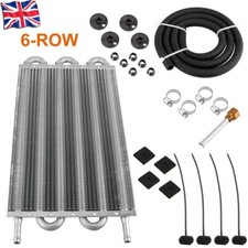6 Row Aluminum Remote Transmission Oil Cooler Universal Kit Auto-Manual Radiator